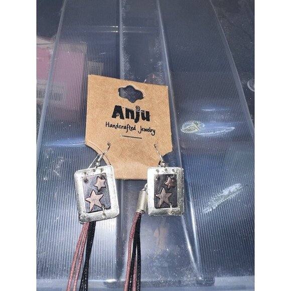 Anju Handcrafted Earring & Necklace Set Reach for the Stars Dangle & Pendant NWT - Picture 2 of 6